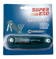 Набор шестигранников SUPER-EGO 1.5-2.5-3-4-5-6мм на клипсе