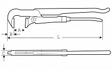141 Газовый ключ 90 до 2''